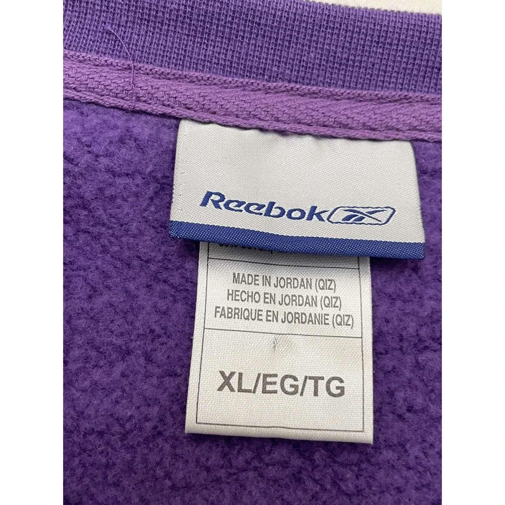 Vintage Y2K Minnesota Vikings Reebok Crewneck Sweatshirt XL Purple Embroidered